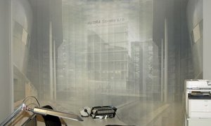 K-SYSTEM Vertikaljalousie mit Aufdruck Wien